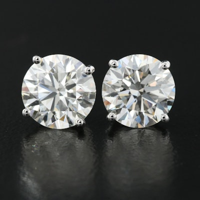 Platinum 5.27 CTW Lab Grown Diamond Stud Earrings
