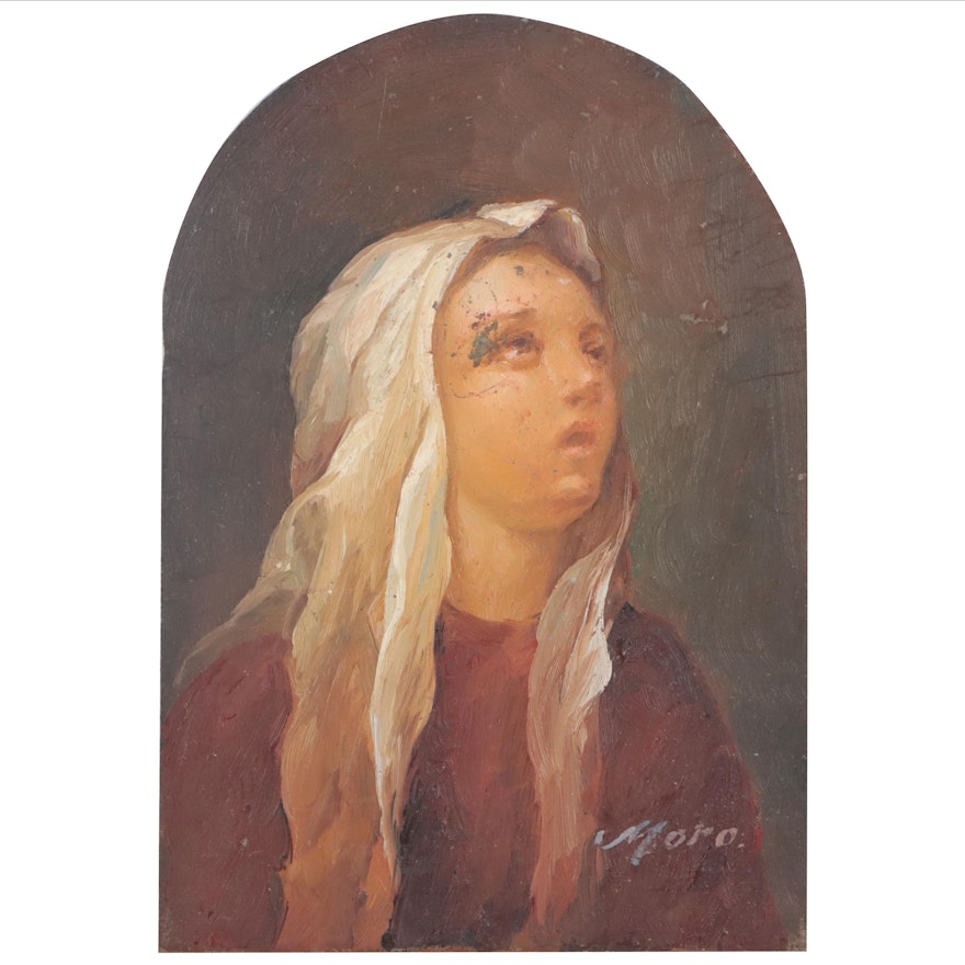 Portrait Oil Painting of The Virgin Mary
