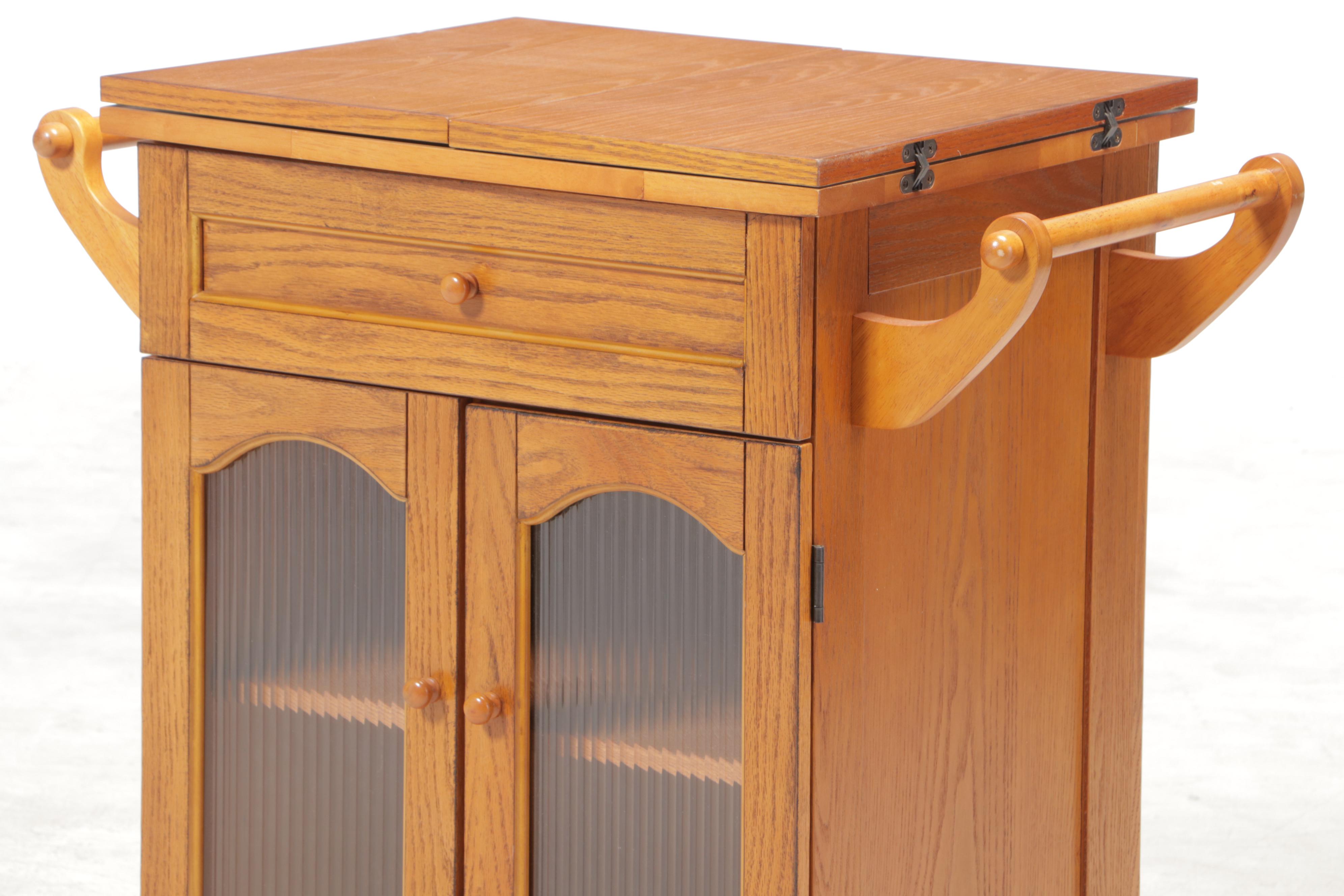 FlipTop Rolling Kitchen Cart EBTH