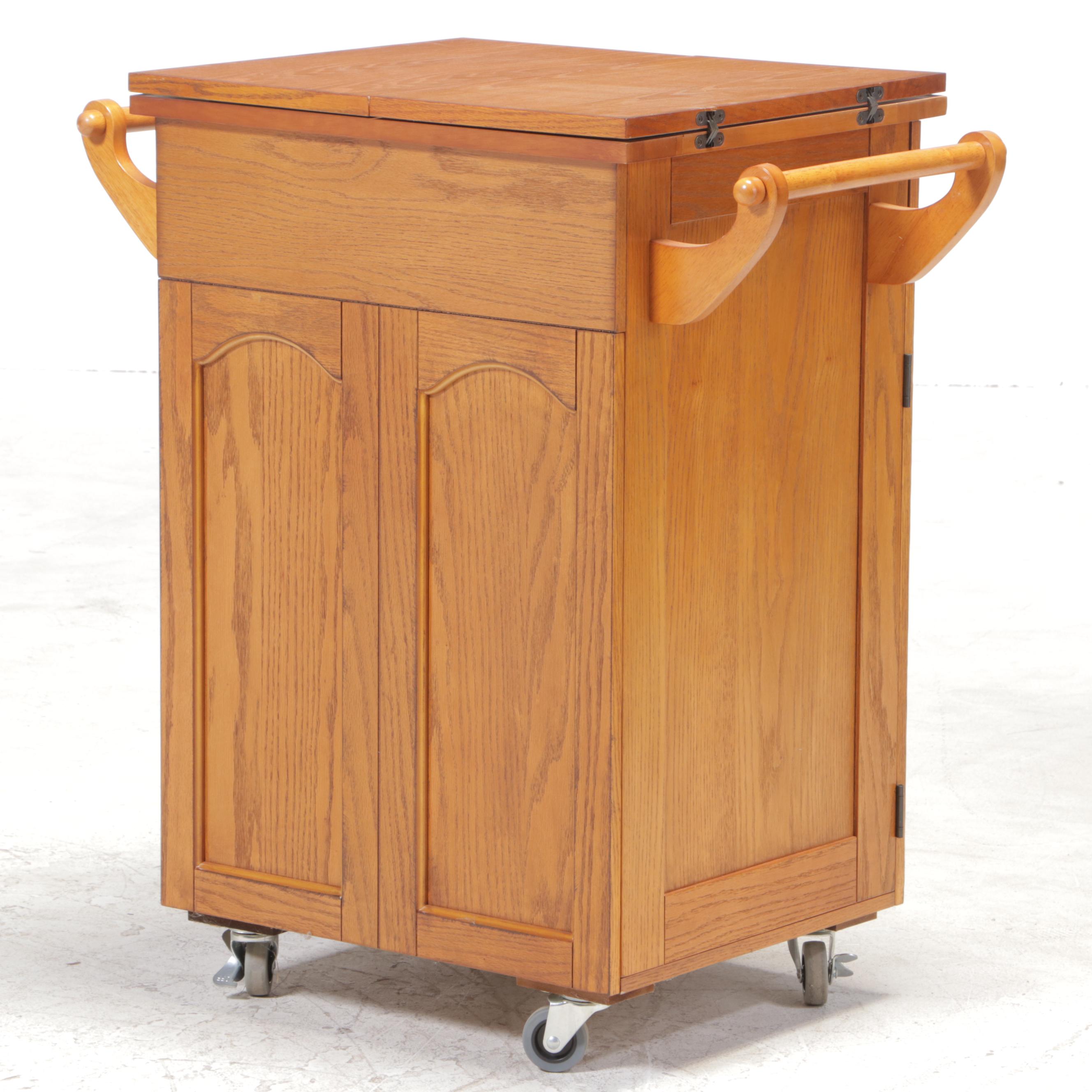 FlipTop Rolling Kitchen Cart EBTH