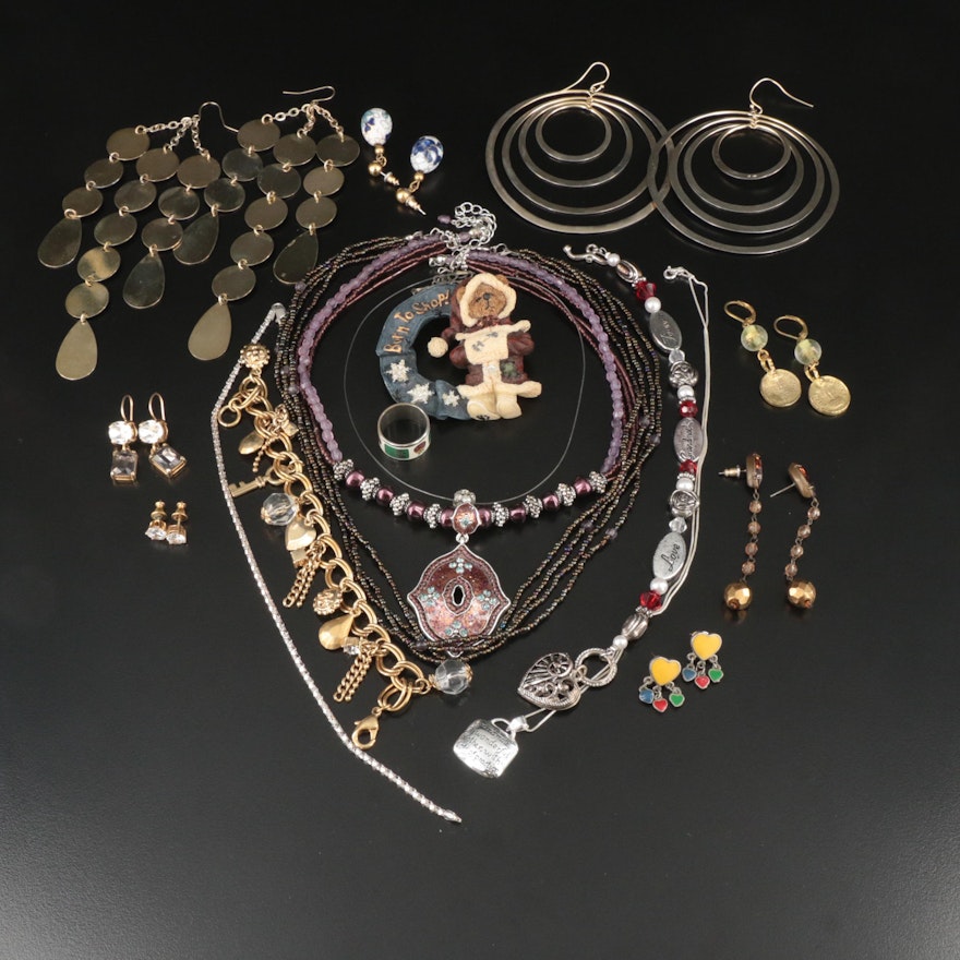 Jewelry Collection Including Sterling, Faux Pearl and Cubic Zirconia