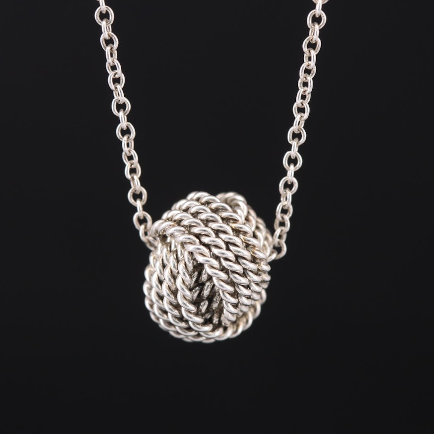 Tiffany & Co. "Love Knot" Sterling Necklace