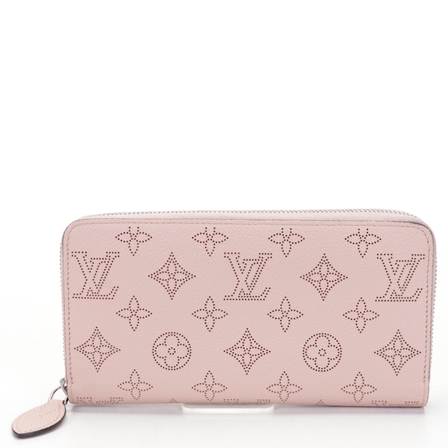 Louis Vuitton Zippy Wallet in Magnolia Pink Mahina Calf Leather with Box