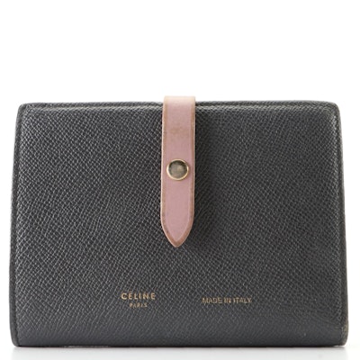 Céline Multifunction Strap Leather Wallet