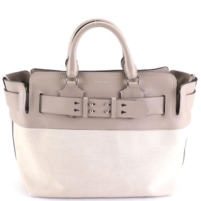 Burberry Belt Tote in Canvas and Leather