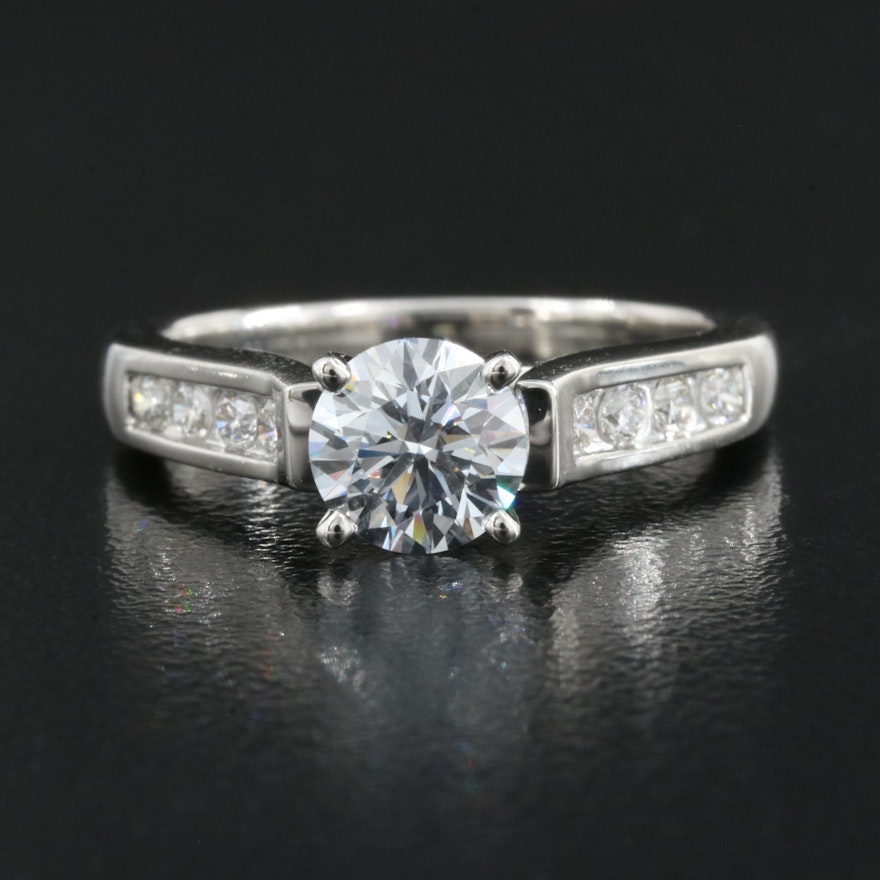 Platinum 1.21 CTW Diamond Ring