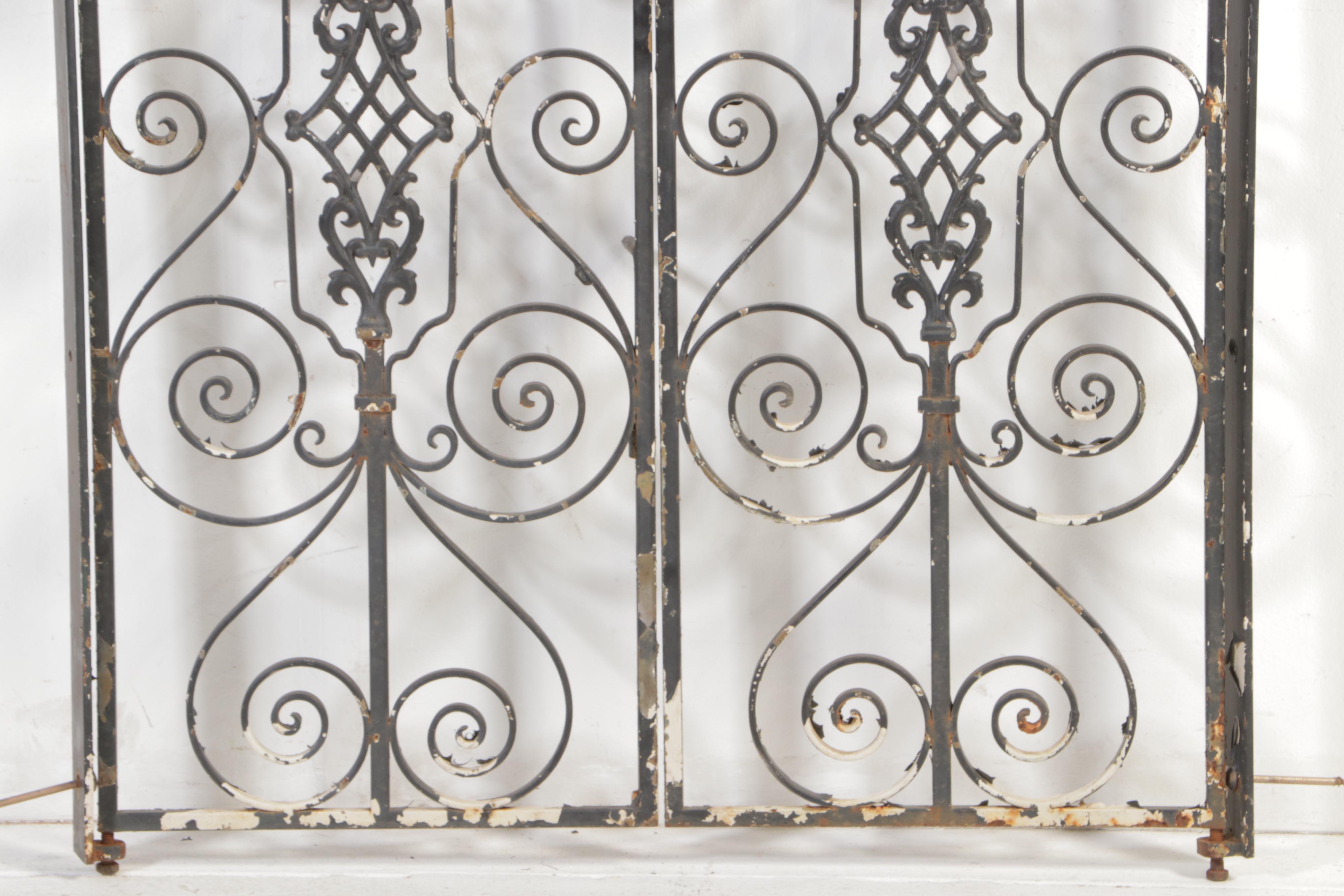 Scrollwork Iron and Metal Garden Gate, Early to Mid-20th Century | EBTH
