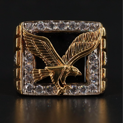 Sterling Cubic Zirconia Eagle Ring