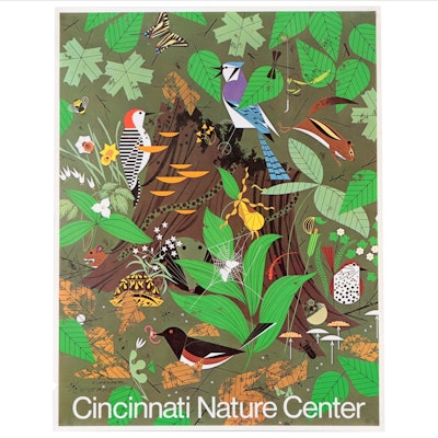 Charley Harper Offset Lithograph Poster for Cincinnati Nature Center