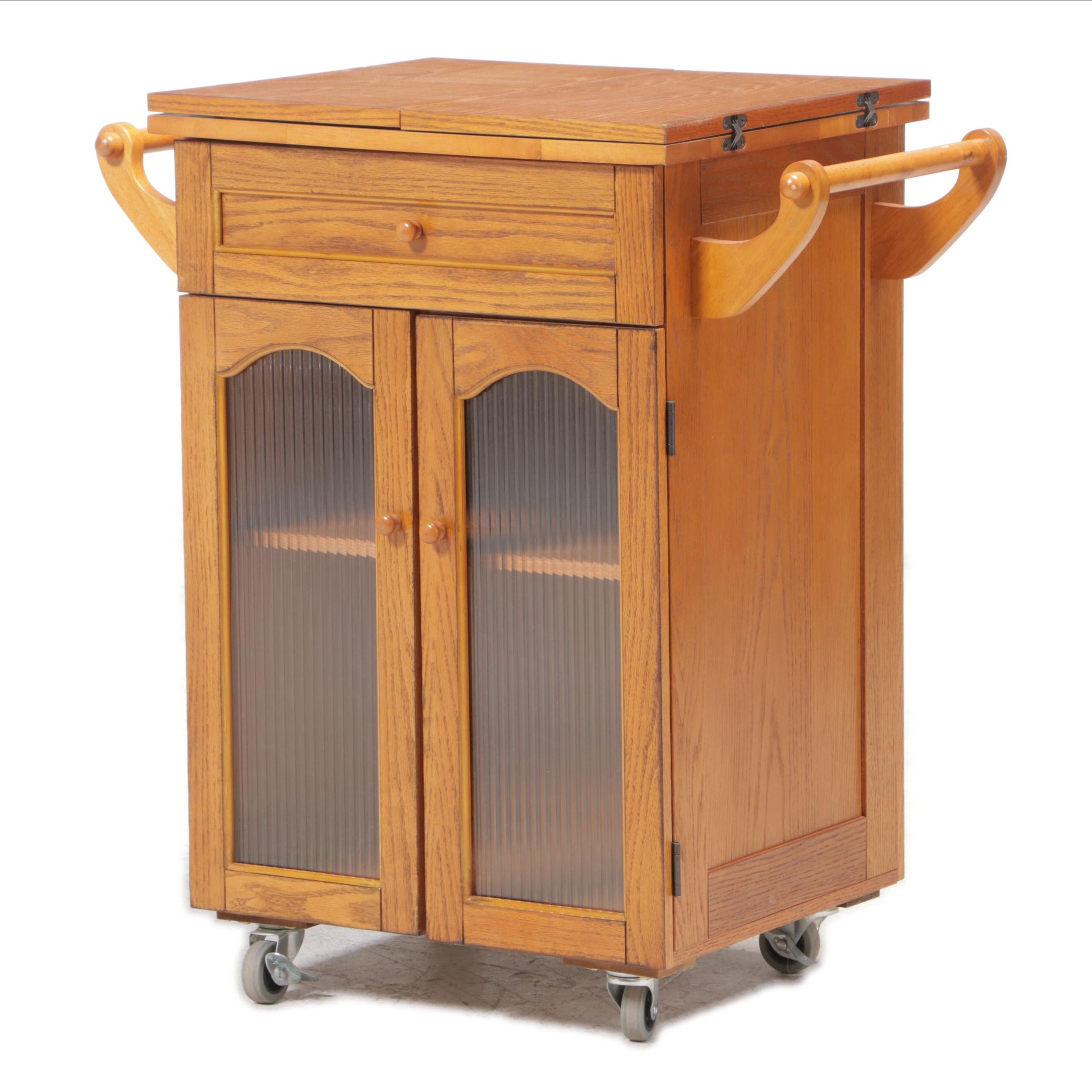 FlipTop Rolling Kitchen Cart EBTH