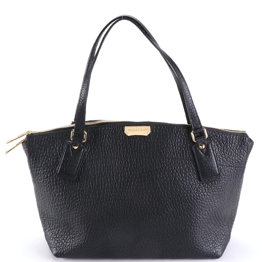 Burberry Welburn Shoulder Tote in Heritage Grained Leather