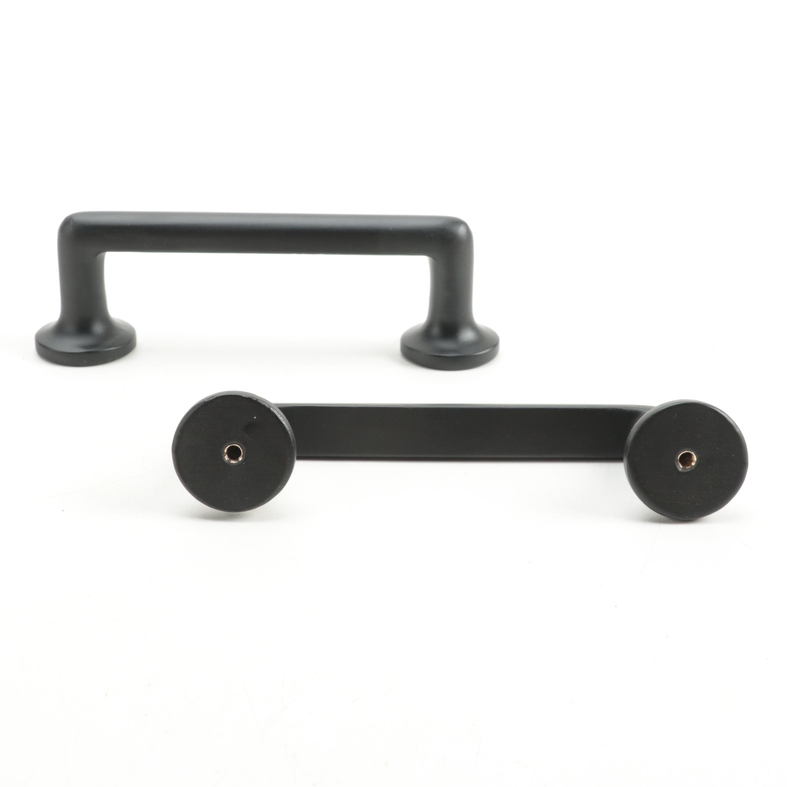 Matte Black Finished Brass Pulls EBTH