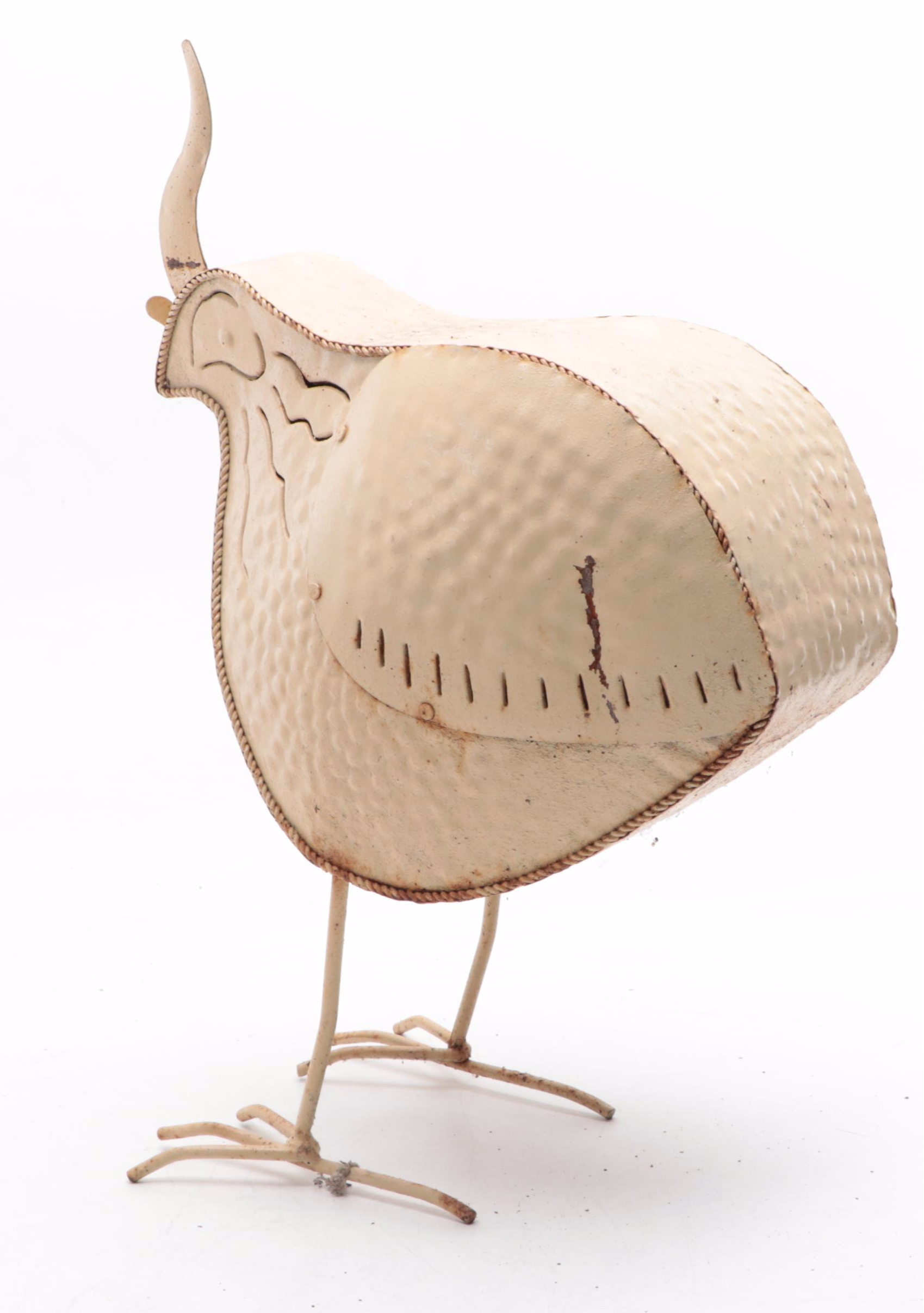 Painted Metal Quail Family Figurines EBTH