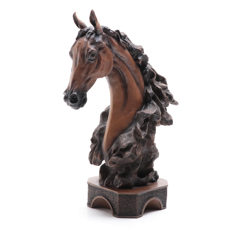 Cast Resin Arabian Horse Bust