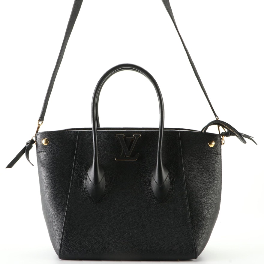 Louis Vuitton Freedom Handbag in Calfskin Leather with Shoulder Strap