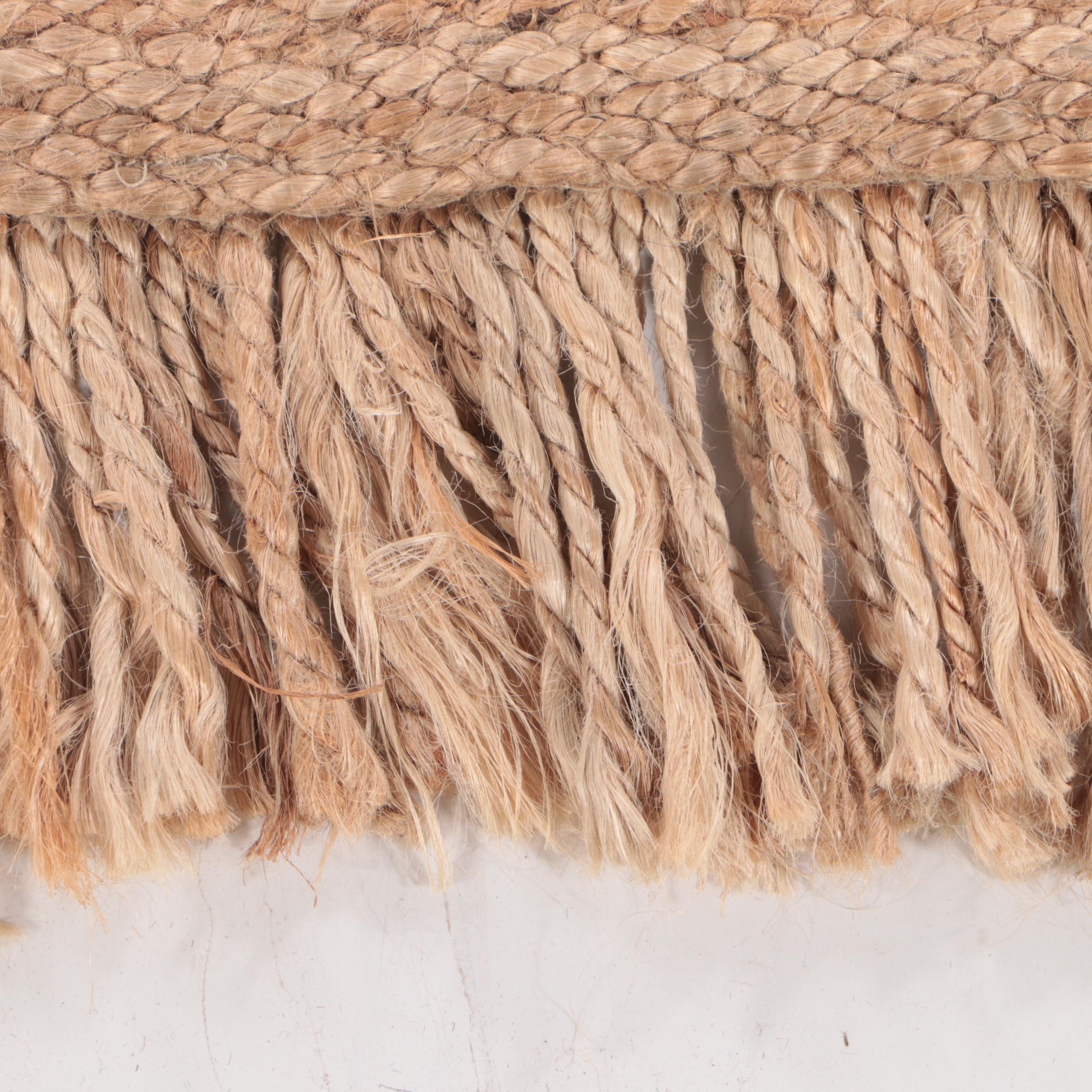 5'1 x 9' Handwoven World Market Indian Jute Area Rug EBTH