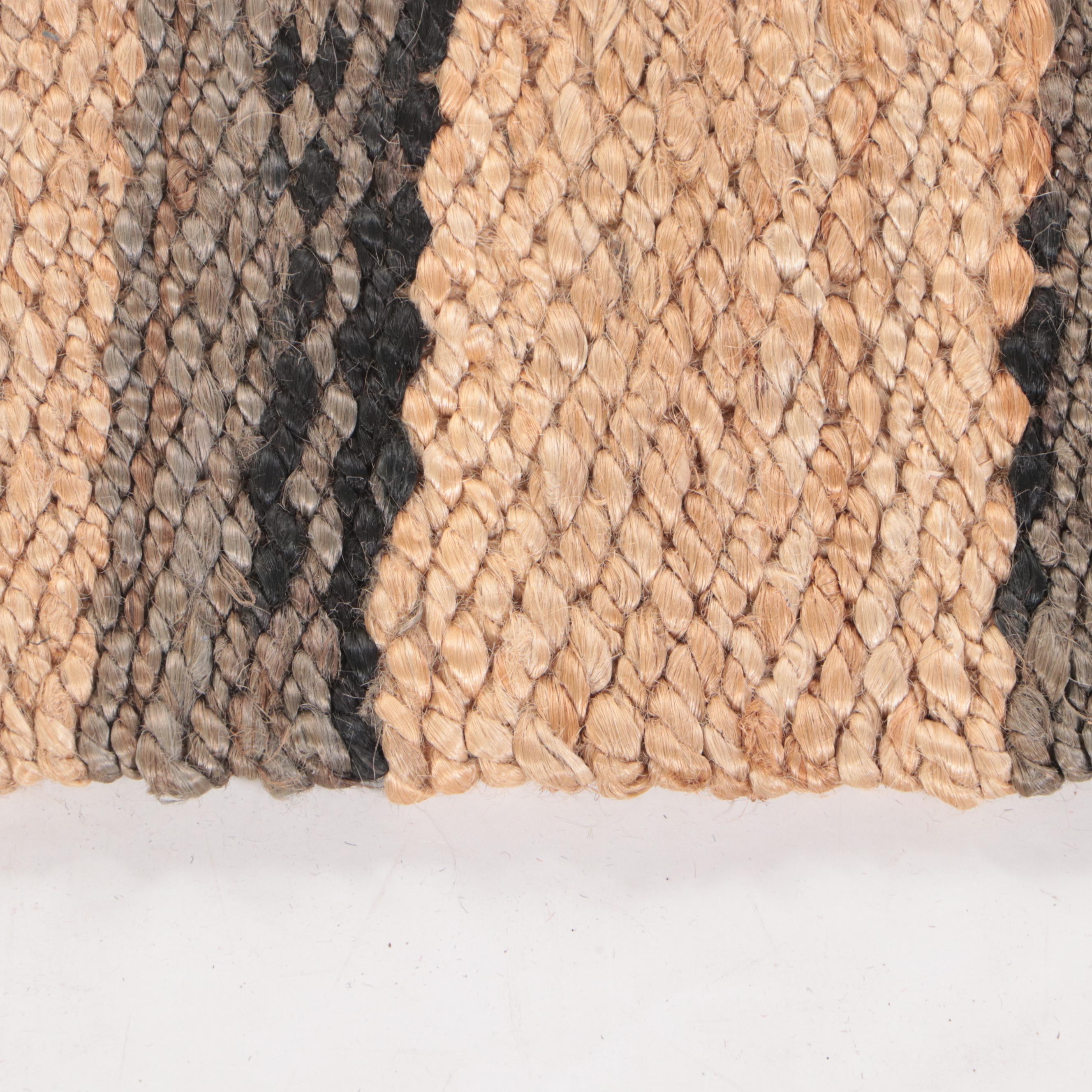 5'1 x 9' Handwoven World Market Indian Jute Area Rug EBTH