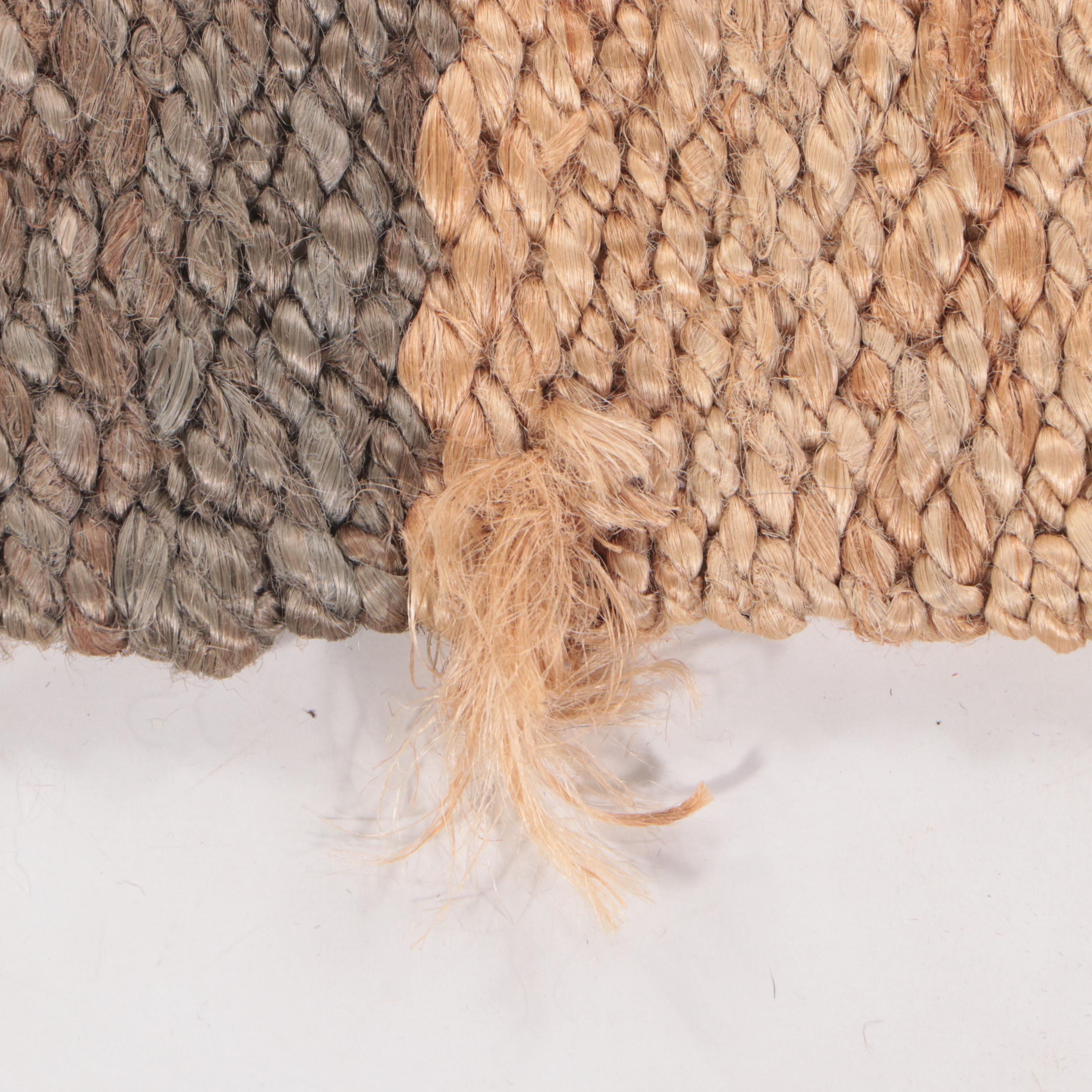 5'1 x 9' Handwoven World Market Indian Jute Area Rug EBTH