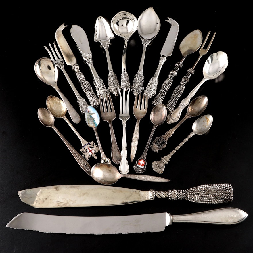 Heirloom with Other Sterling and Silver Plate Serving Utensils
