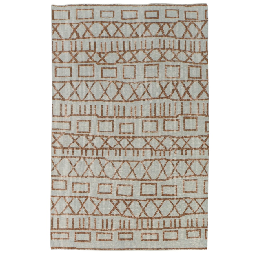 5'1 x 8' Hand-Knotted Mixed Technique Moroccan Contemporary Area Rug