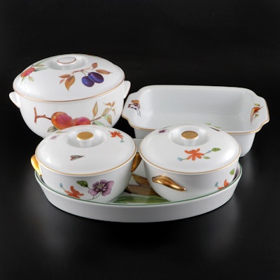 Royal Worcester "Evesham",  "Evesham Vale" and Other Porcelain Bakeware