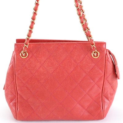 Chanel Shoulder Bag in Quilted Caviar Leather