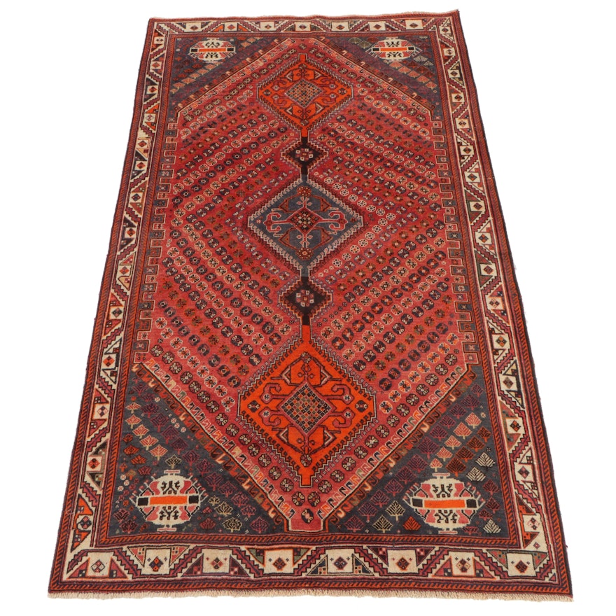 5' x 9'2 Hand-Knotted Persian Qashqai Area Rug