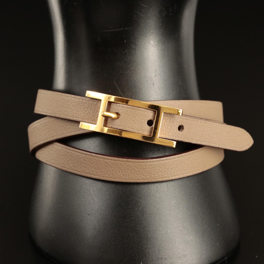 Hermès Hapi 3 Bracelet in Evercalf Leather