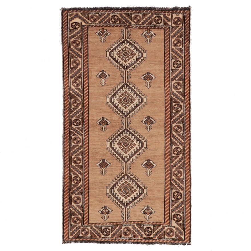 3'8 x 6'9 Hand-Knotted Persian Gabbeh Area Rug