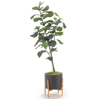 Artificial Tree in Modernist Style Planter