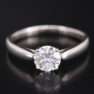 Tiffany & Co. Platinum 0.72 CT Diamond Solitaire Ring