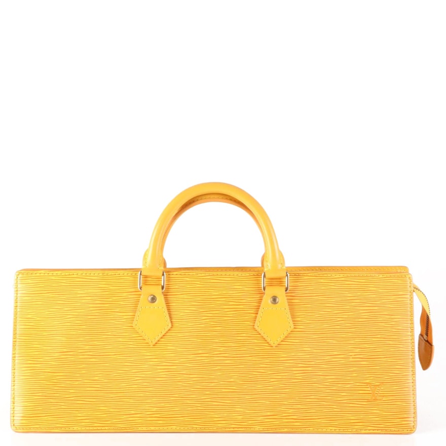 Louis Vuitton Sac Triangle in Tassil Yellow Epi and Smooth Leather