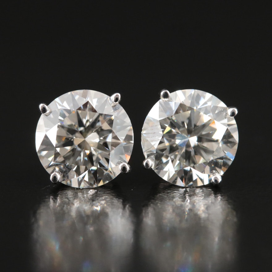 Platinum 4.87 Lab Grown Diamond Stud Earrings
