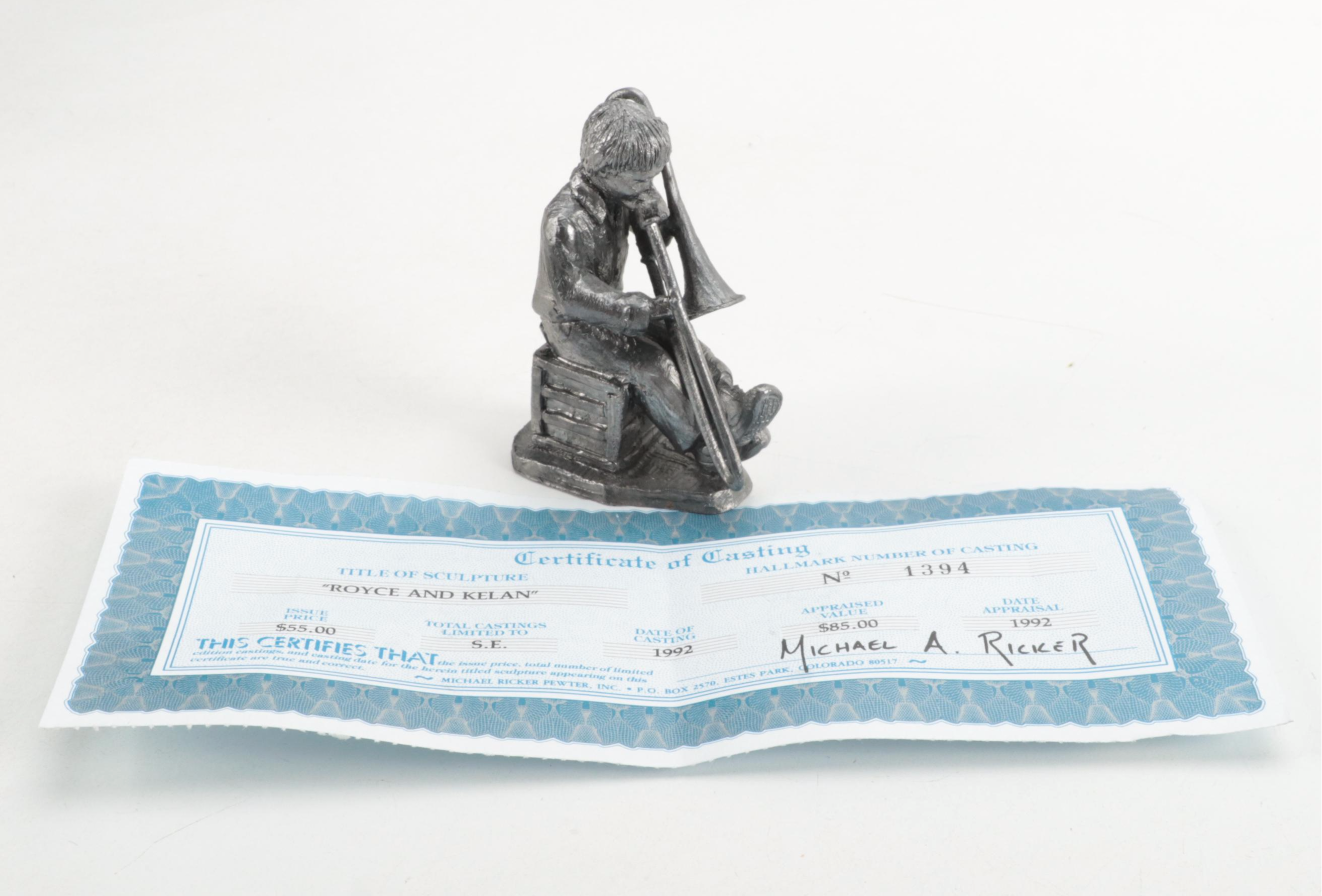 Michael A Ricker Pewter Musician Figurines EBTH