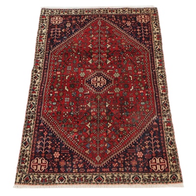 3'1 x 4'11 Hand-Knotted Persian Abadeh Accent Rug