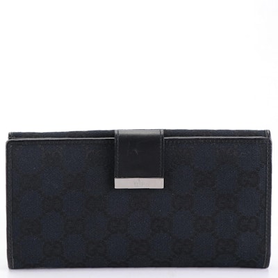 Gucci GG Canvas and Leather Continental Wallet