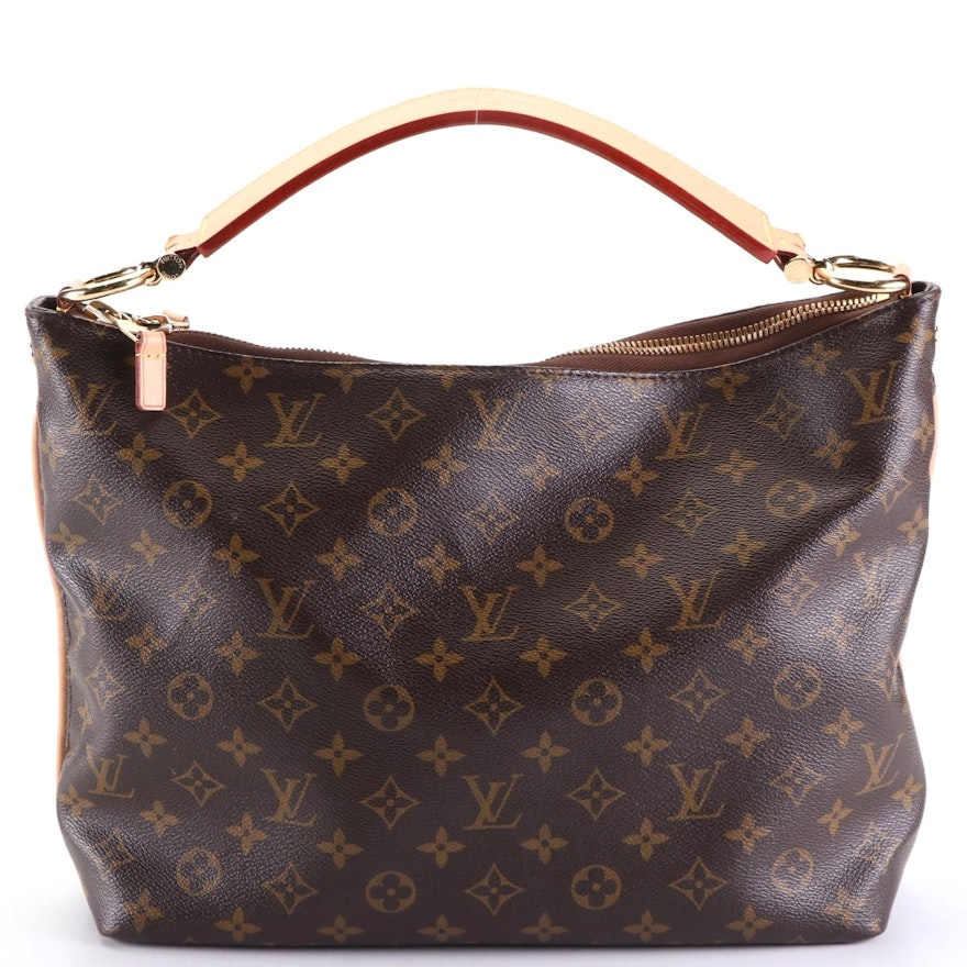 Louis Vuitton Sully PM Handbag in Monogram Canvas with Vachetta Leather