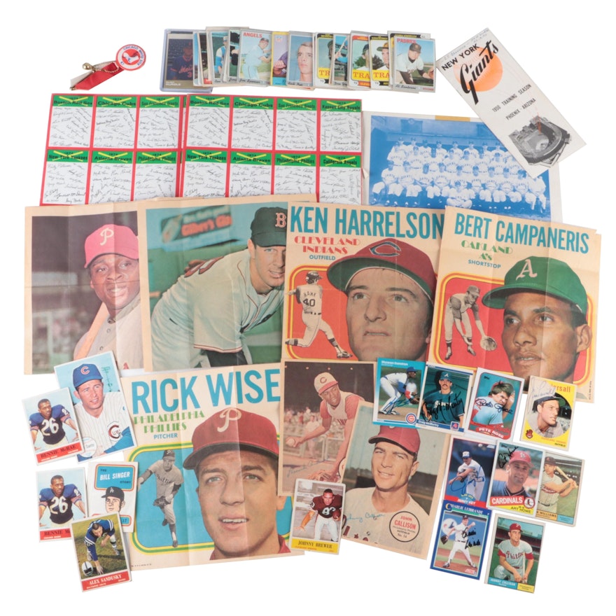 Topps Posters, Pete Rose and Other Signed Baseball Cards, More, 1950s–1990s