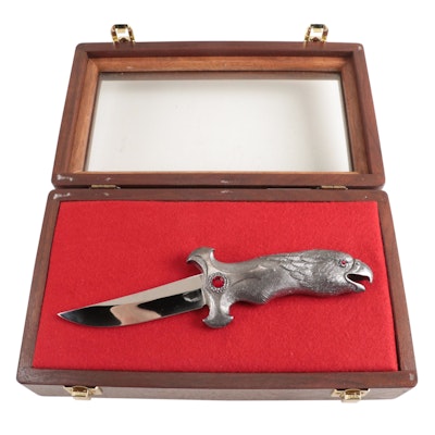 Michael Ricker Limited Edition Eagle Handle Knife in Presentation Case, 1998