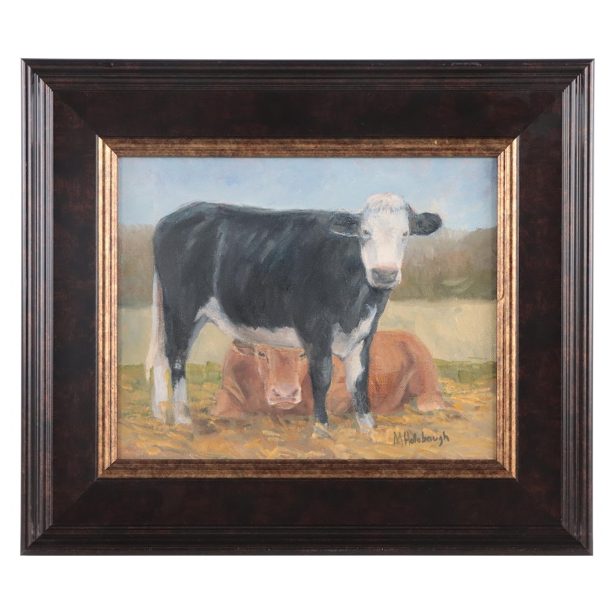 Mary Holobaugh Oil Painting of Cows