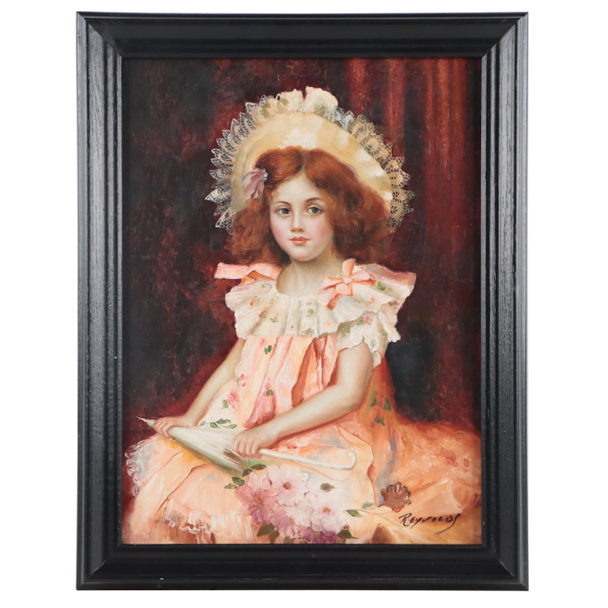 Reynolds Portrait Oil Painting of a Young Girl