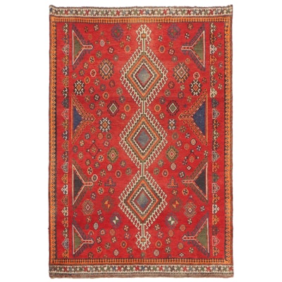 4'8 x 7'6 Hand-Knotted Persian Shiraz Area Rug