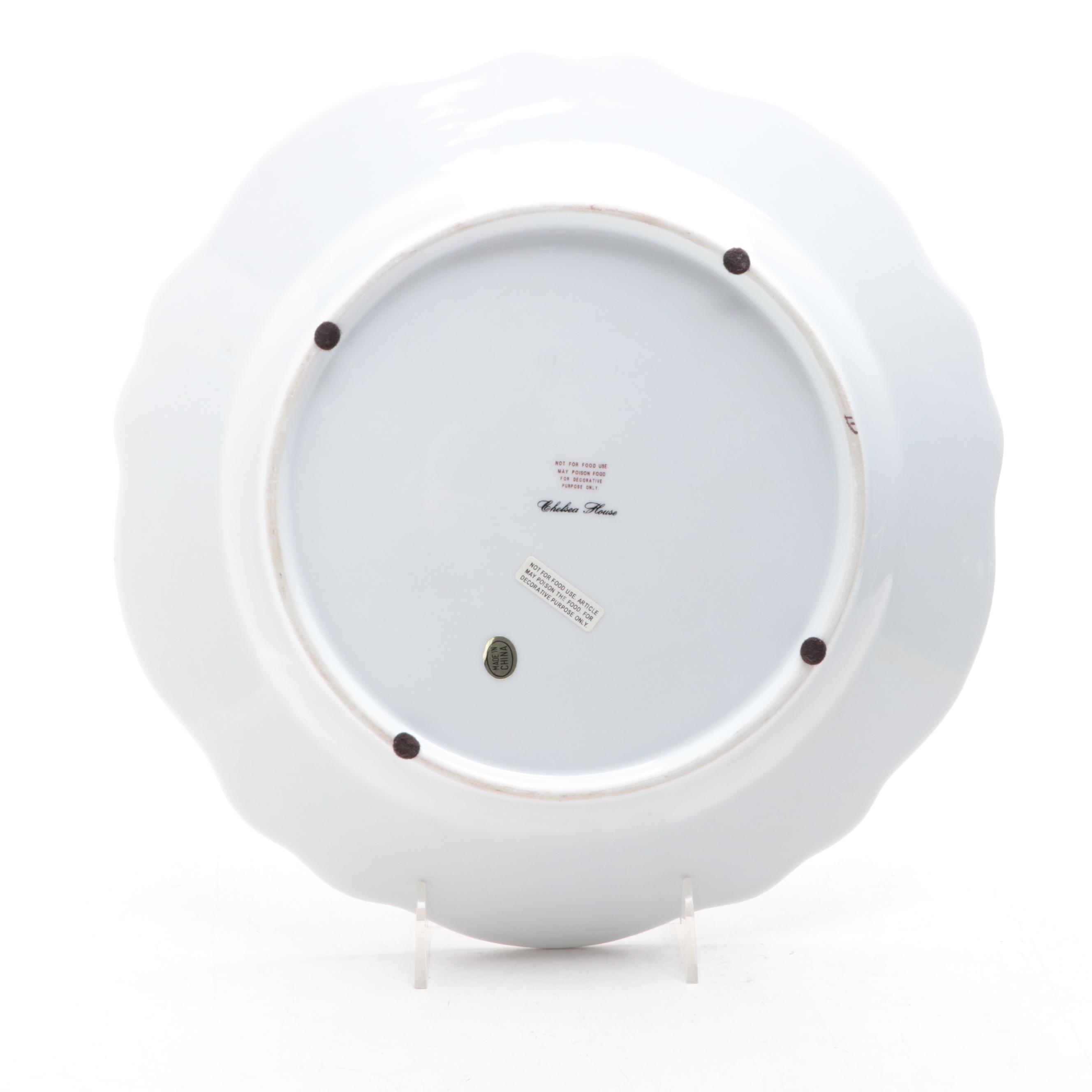 Pair of Chelsea House Chinoiserie Bone China Decorative Plates EBTH