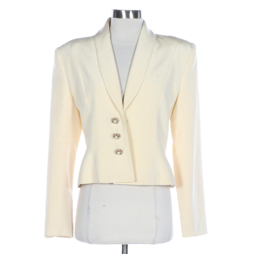 James Purcell for Neiman Marcus Shawl Collar Evening Jacket in Silk