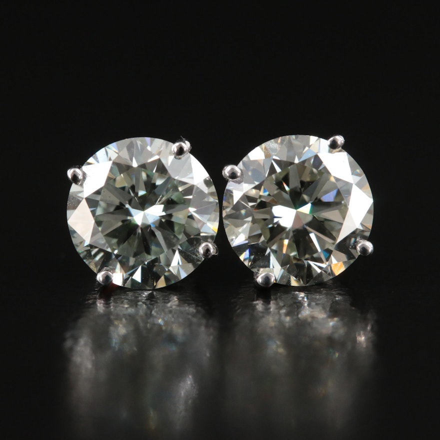 Platinum 2.91 CTW Lab Grown Diamond Stud Earrings