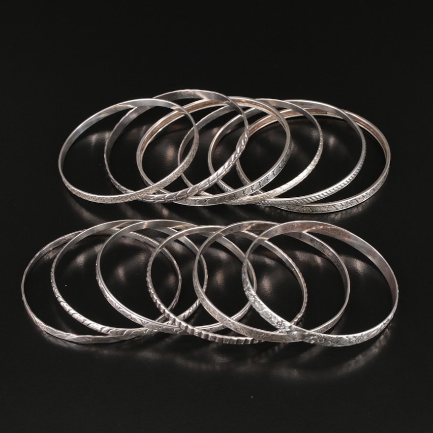 Danecraft and Stuart Nye Featured in Vintage Sterling Bangles