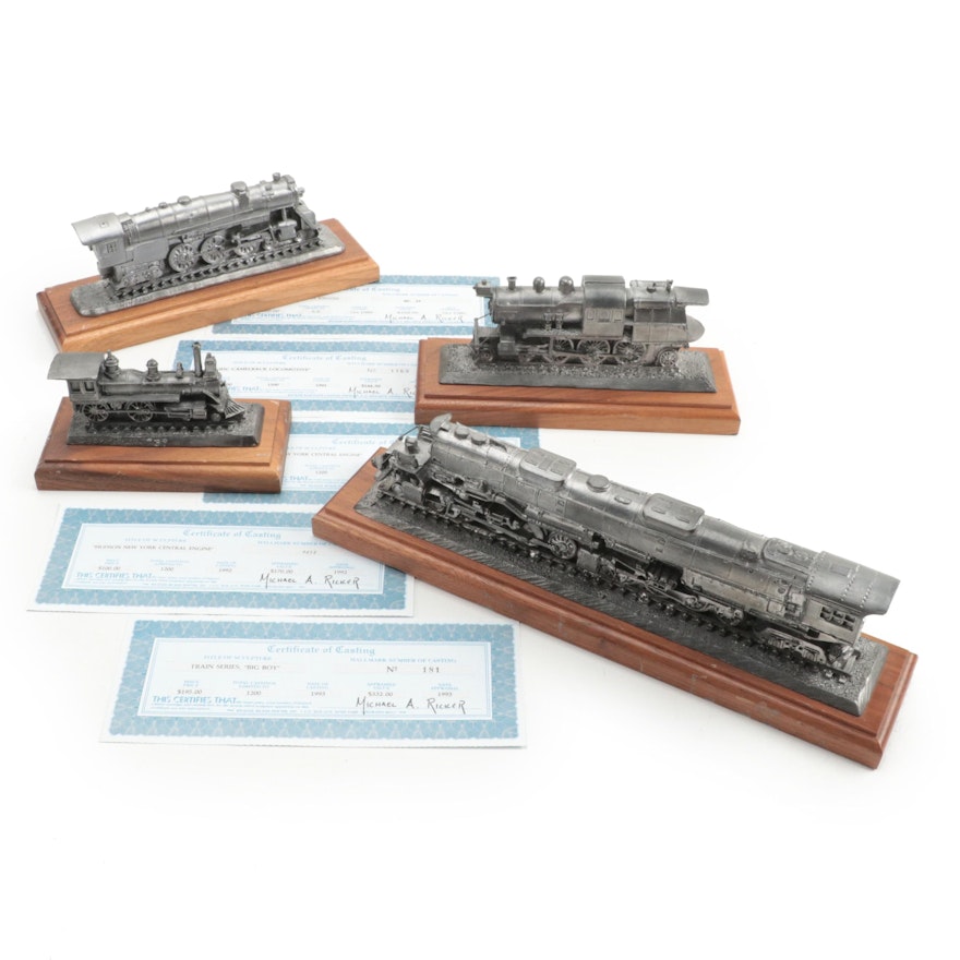 Michael Ricker Limited Edition Handcrafted Pewter Diecast Locomotive Models