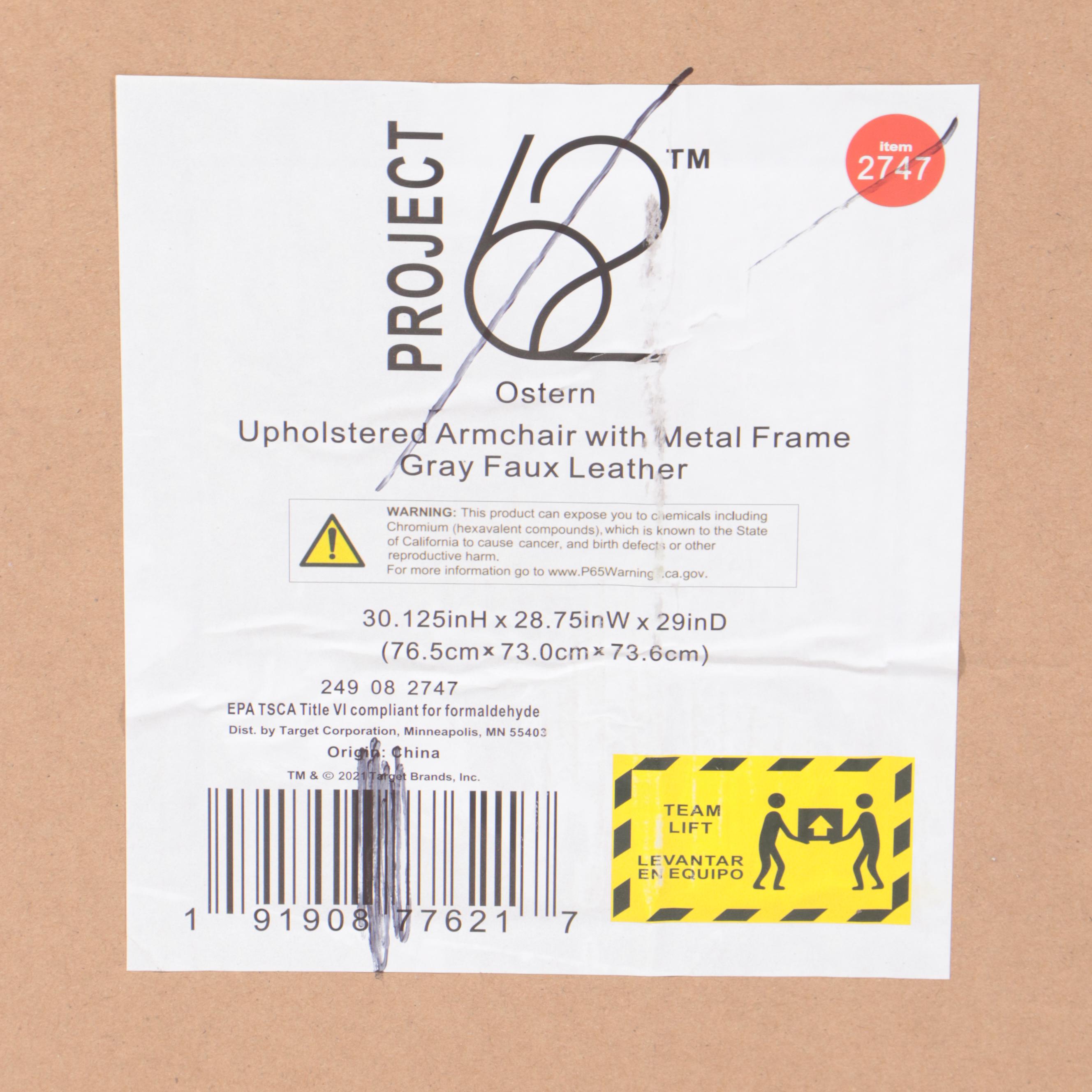 Project 62 Ostern Upholstered Armchair With Metal Frame EBTH