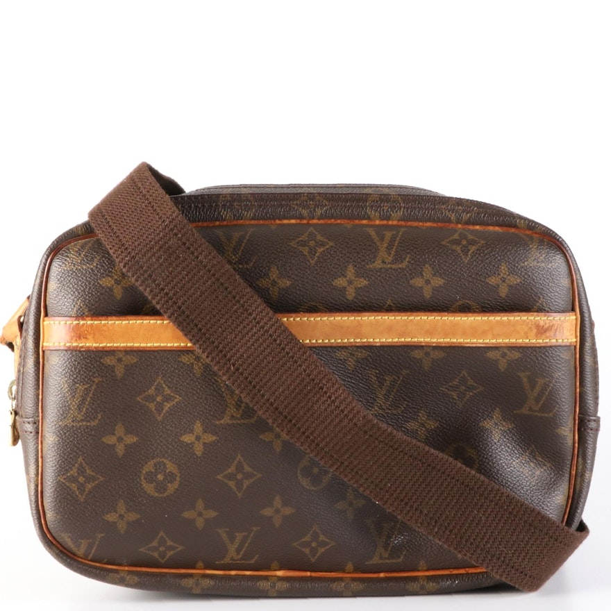 Louis Vuitton Reporter PM Bag in Monogram Canvas and Vachetta Leather