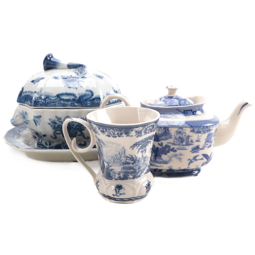 Victoria Ware and Other Chinese Earthenware English Style Transferware Tableware